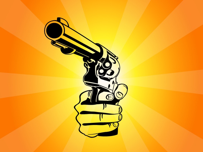 Pointing Gun Vector