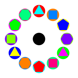 Polygons In Circles Rainbow
