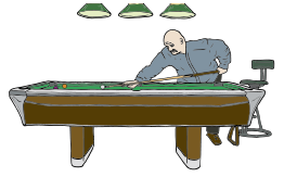 Pool Table with Player