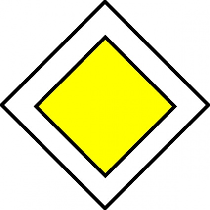 Priority Road Traffic Sign clip art