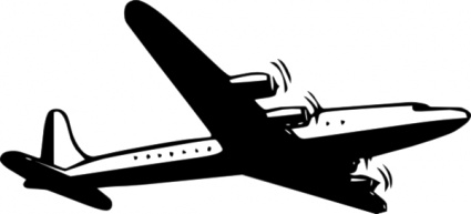 Propellor Airliner clip art