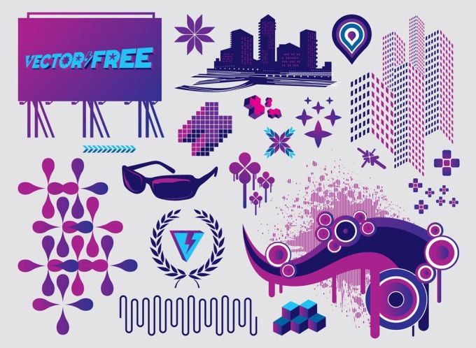 Purple Graphics Vectors