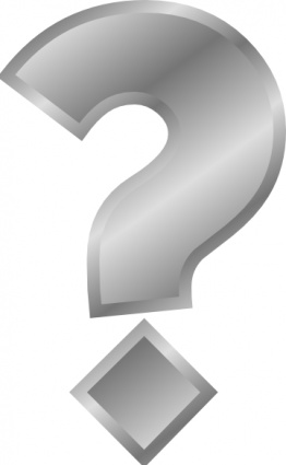 Question Mark Silver clip art