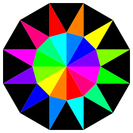 Rainbow Dodecagram