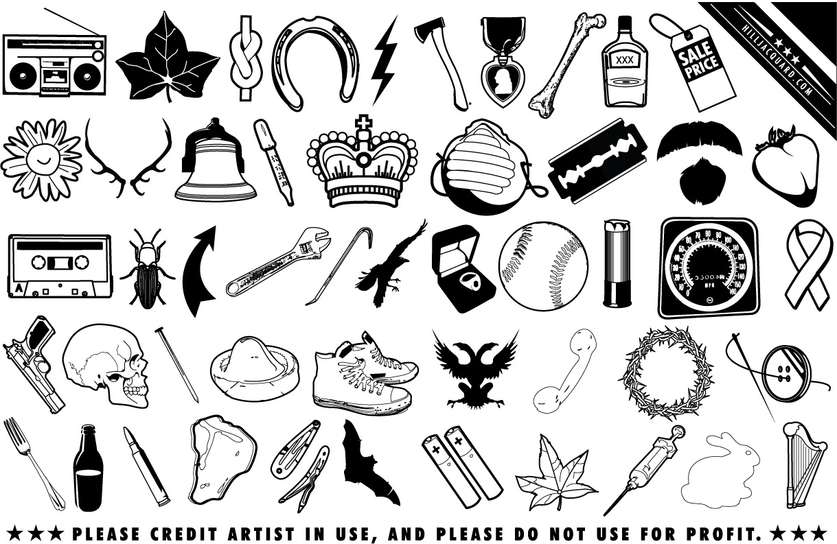 Random scrap icons and useless ephemera