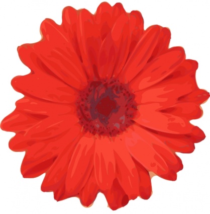 Red Flower Pedals clip art