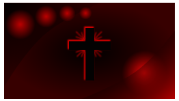 Red Glowing Cross Wallpaper