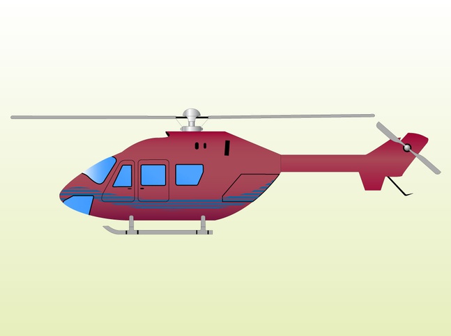 Red Helicopter Clip Art