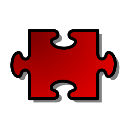 Red Jigsaw piece 02