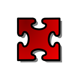 Red Jigsaw piece 03