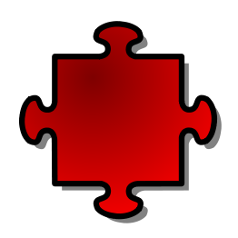 Red Jigsaw piece 04