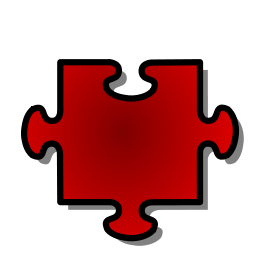 Red Jigsaw piece 06