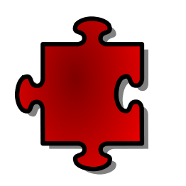 Red Jigsaw piece 07