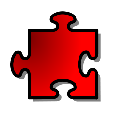 Red Jigsaw piece 12