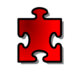 Red Jigsaw piece 13