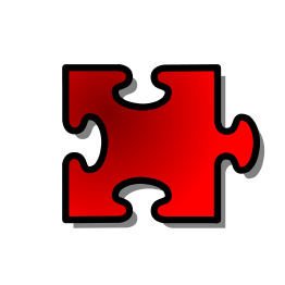 Red Jigsaw piece 14