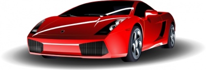 Red Lamborghini clip art