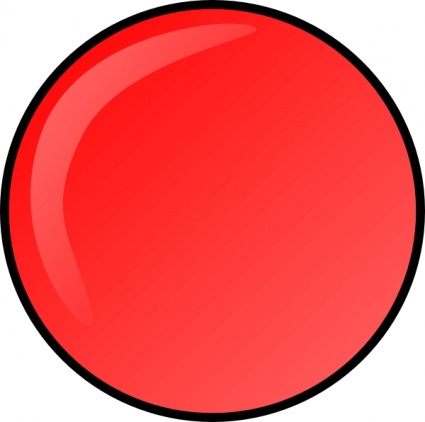 Red Round Button clip art