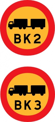 Red Sign Black Signs Orange Transportation Road Warning Roadsigns Trucks Caution