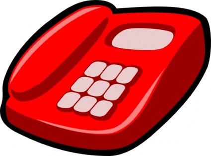 Red Telephone clip art