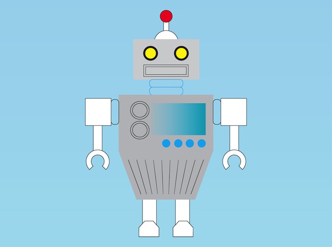 Retro Robot Vector