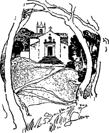 Roadside Chapel St Pierre clip art