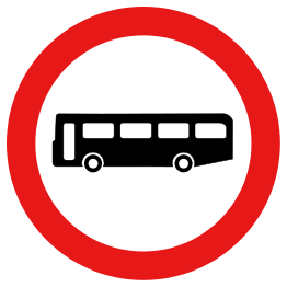 Roadsign no buses