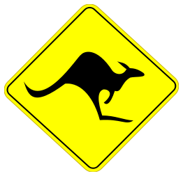 Roo Road Sign