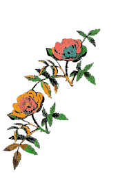 Rose decoration in color