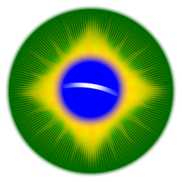 Rounded Brazil flag