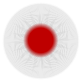 Rounded Japan flag