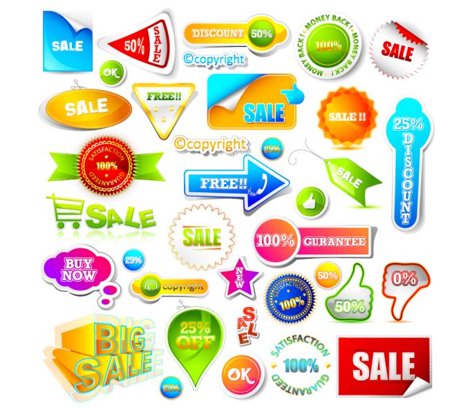 Sale Tags Vector