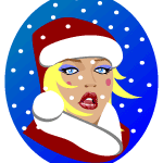 Santa Girl Vector Image