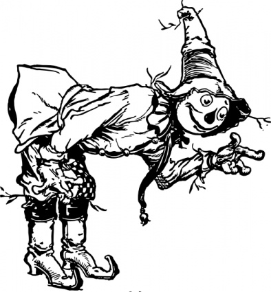 Scarecrow Bowing clip art