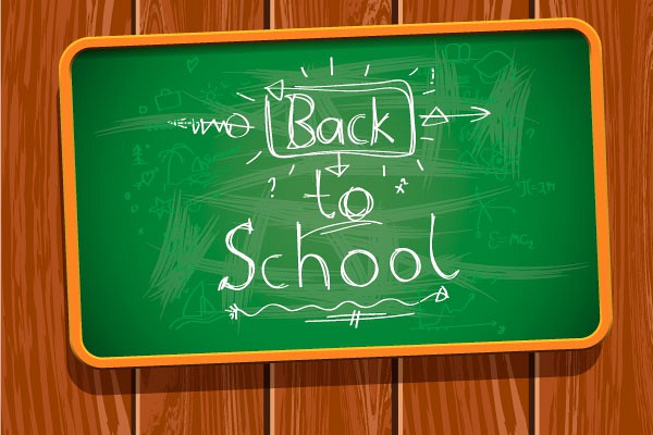 School Chalk Board Vector