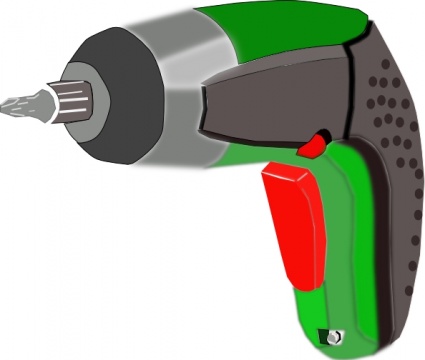 Screwdriver Battery Powered Electric clip art