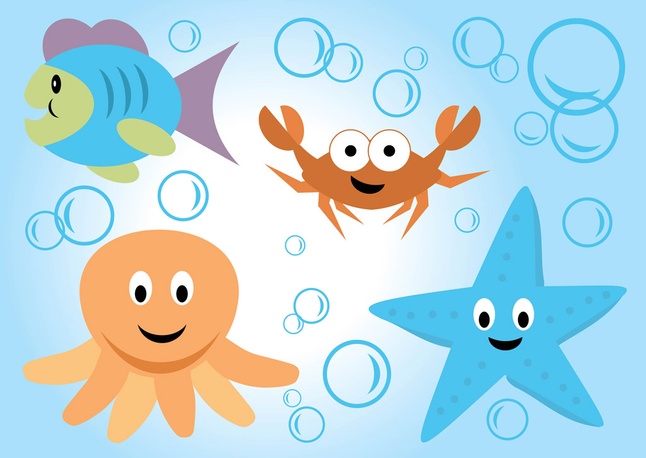 Sea Life Vector Cartoons