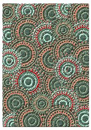 Seafoam Salmon Circle Pattern Scrapbook Paper