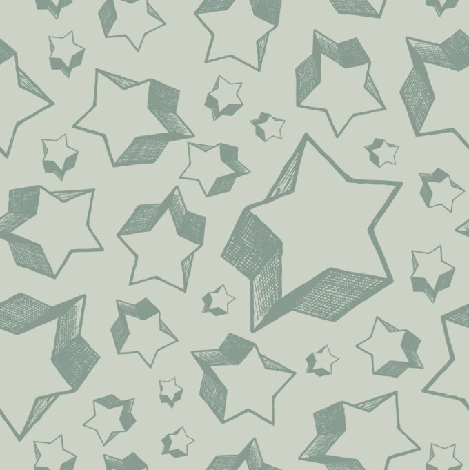 Seamless hand drawn stars