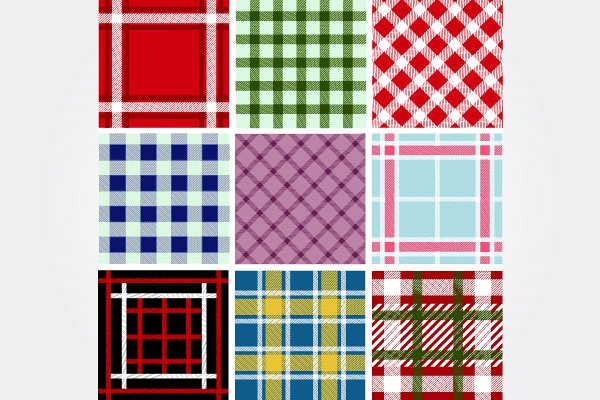 Seamless Plaid Vector Patterns