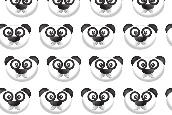 Seamless Vector Panda Pattern