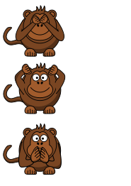 See/hear/speak No Evil Monkey