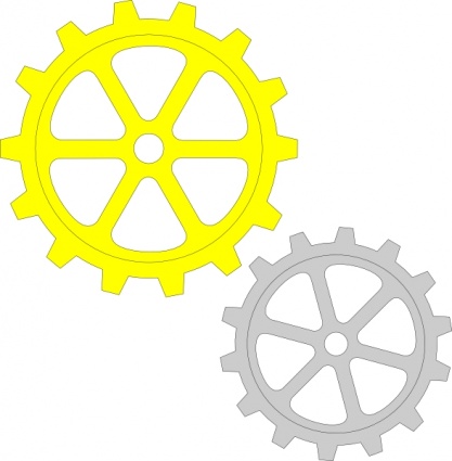 Separate Gears clip art