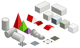 Set of basic isometric figures