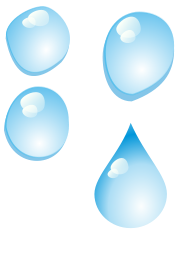 Set of water drops