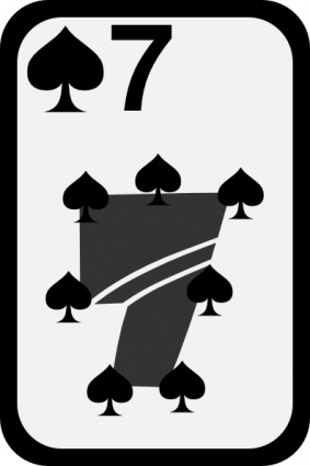 Seven Of Spades clip art