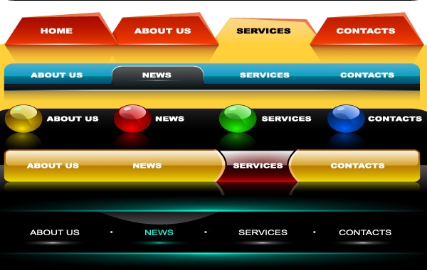 Several Special Navigation Menu Vector