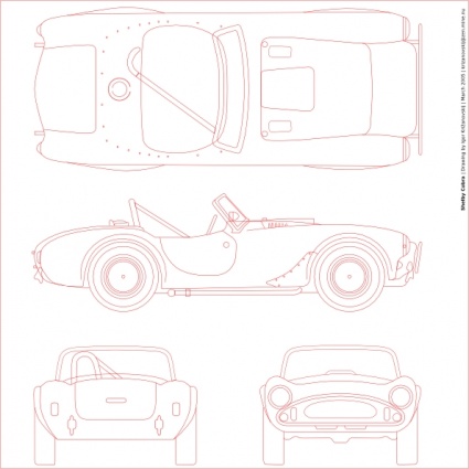 Shelby Cobra Blueprint clip art