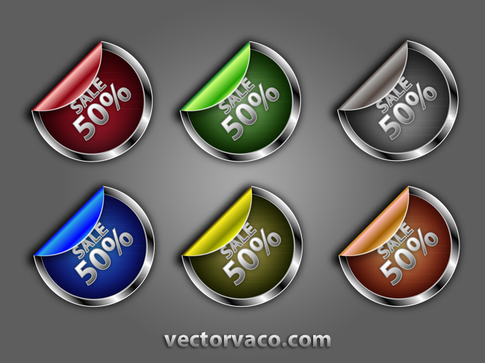 Shinny Badges Vectors