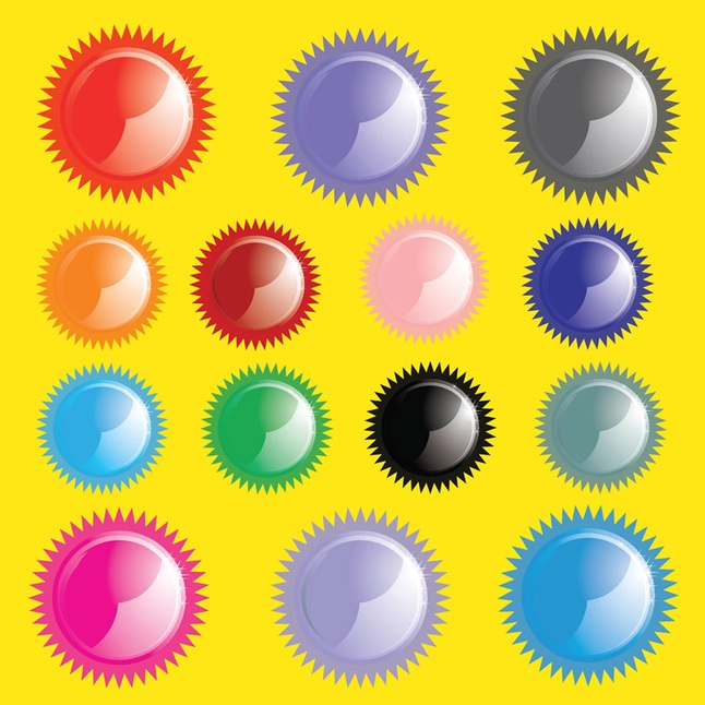 Shiny Sun Buttons